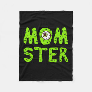 Momster Cute Halloween Tee For Moms And Women  Fleece Blanket