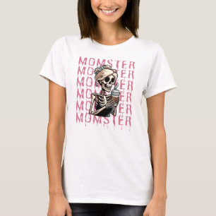 Momster Funny Mum Halloween Costume White T-Shirt