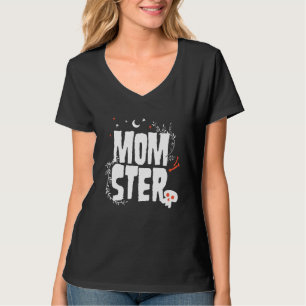 Momster Halloween Costume Skull Mum Momster T-Shirt
