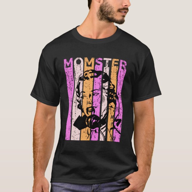 Momster Halloween Moms 50'S Style Od Fashioned T-Shirt (Front)