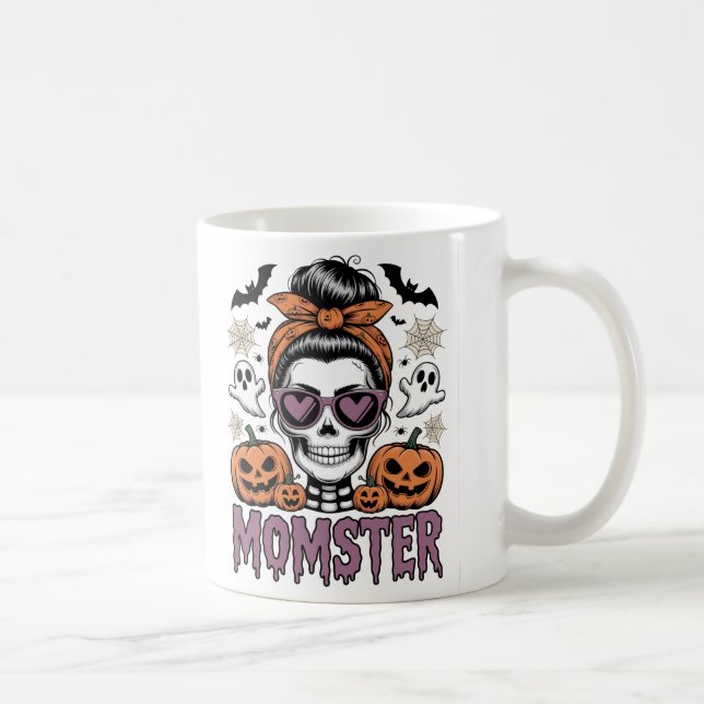 Momster Halloween Mug – Funny Mum Coffee Cup  (Right)