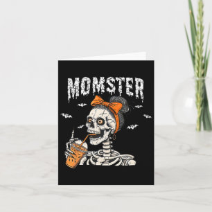 Momster Halloween Mum Fall Funny Halloween Coffee  Card