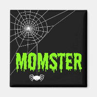 Momster Lime Green Dripping Font Spider Web