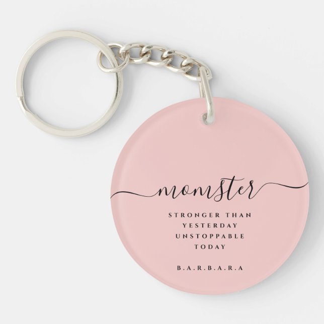 MOMSTER MOM LIFE STRONGER THAN YESTERDAY KEY RING (Front)