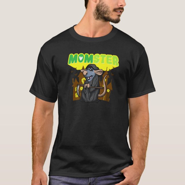 Momster Monster Mom Scary Halloween Mommy Creepy C T-Shirt (Front)