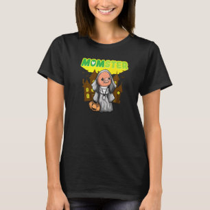 Momster Monster Mum Scary Halloween Mummy Creepy C T-Shirt