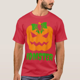 Momster Pumpkin bow Mum Halloween costume spooky s T-Shirt