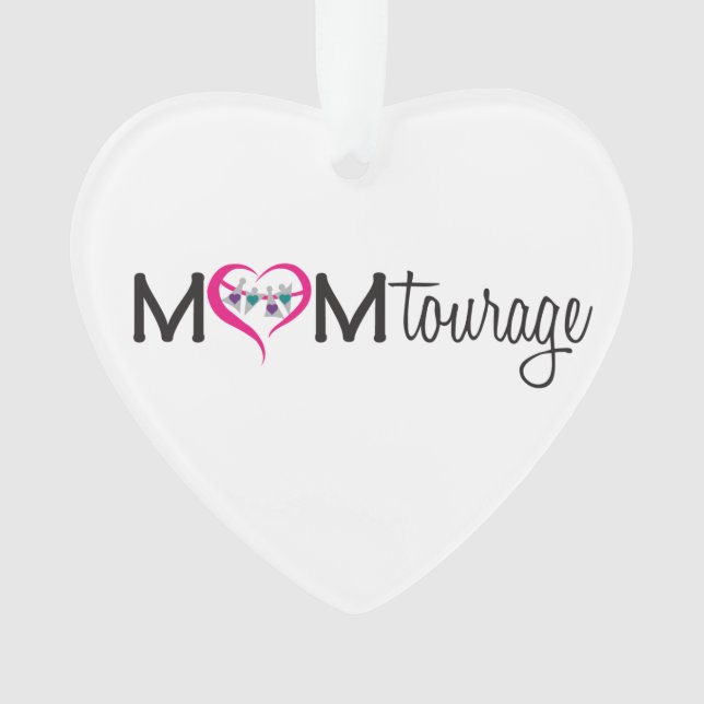Momtourage Heart Ornament (Front)