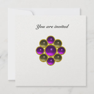 MON amethyst agate white ice Invitation