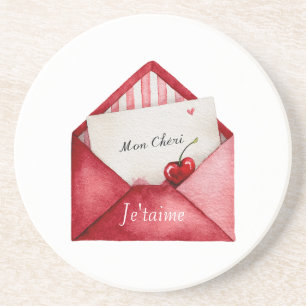 Mon Cheri (my darling) Je'taime (I love you) Coaster