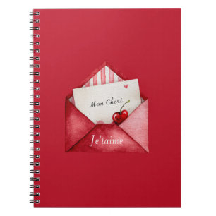 Mon Cheri (my darling) Je'taime (I love you) Notebook