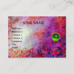 MON EMERALD AGATA ,bright violet green platinum Business Card