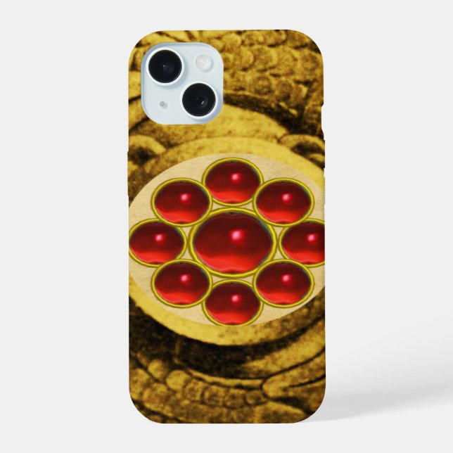 MON GEM red iPhone 15 Case (Back)