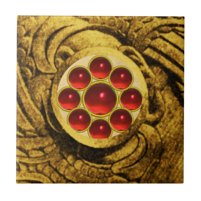 MON GEM red Tile (Front)