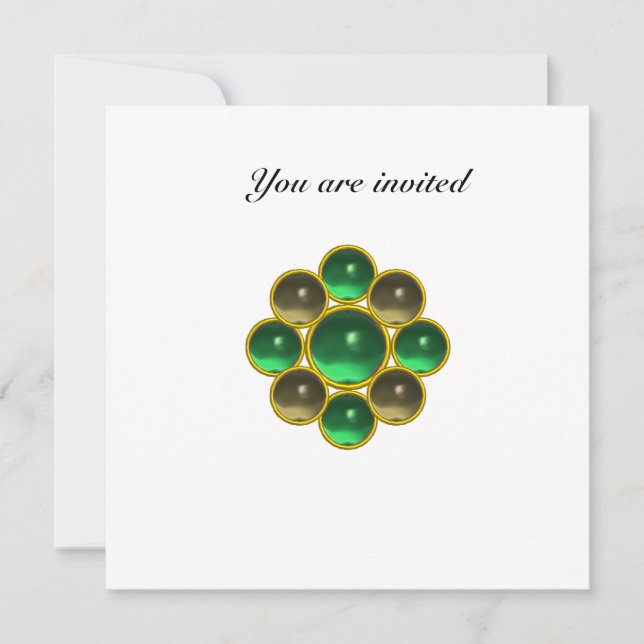 MON jade agate white Invitation (Front)