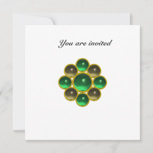MON jade agate white Invitation