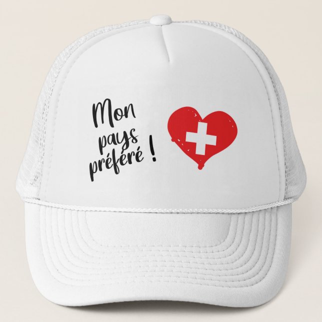 Mon pays préféré trucker hat (Front)