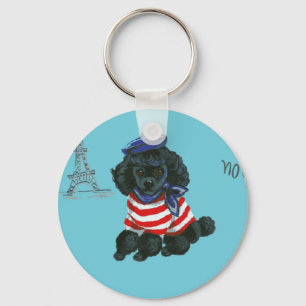 Mon Petit Chou Chou Black Poodle Puppy Key Ring