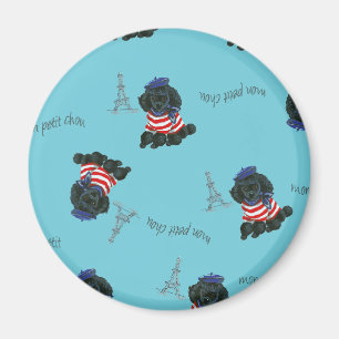 Mon Petit Chou Chou Black Poodle Puppy Magnet