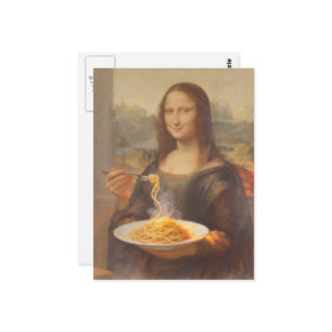 Mona and her Spaghetti Dinner Postcard