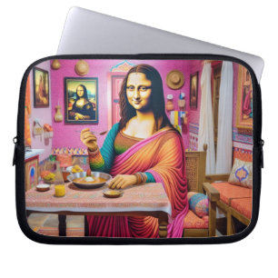Mona eating Indian foods Laptop Sleeve