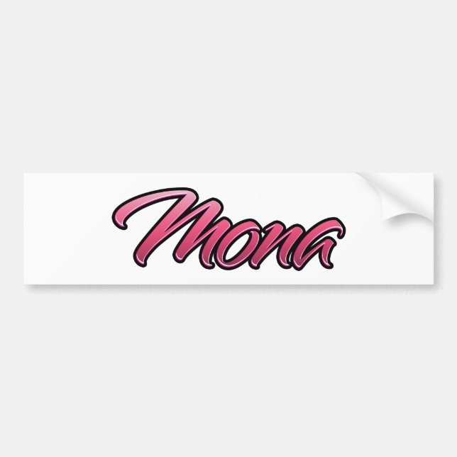 Mona faded pink Aufkleber Sticker (Front)