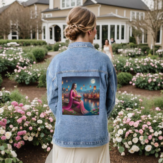 Mona in Roy Krathong Festival Thailand Denim Jacket