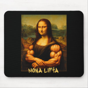 Mona Lifta Muscle Mona Lisa Bodybuilder Gym And Ar Mouse Pad