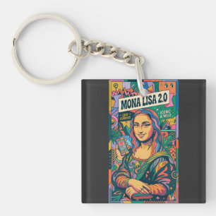 Mona Lisa 2.0 Modern Pop Art Influencer Poster - S Key Ring