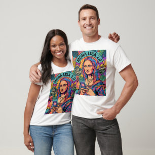 Mona Lisa 2.0 Pop Art – Modern Viral Icon with Sma T-Shirt
