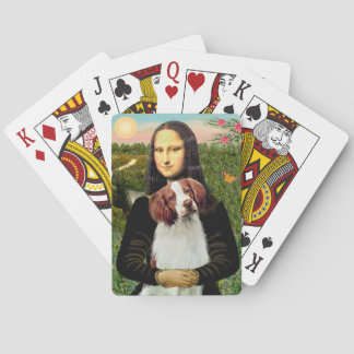 Mona Lisa and Brittany Spaniel Playing Cards