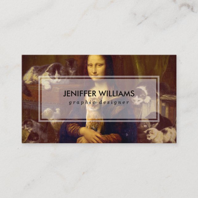 Mona Lisa and her cat                              Business Card (Front)