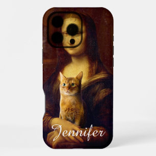 Mona Lisa and her cat iPhone 16 Pro Max Case