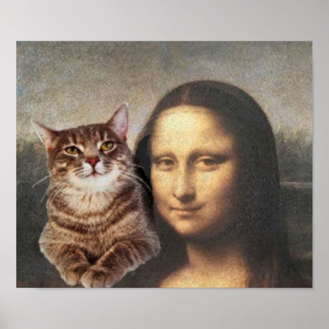 Mona Lisa and her cat Poster (Front)