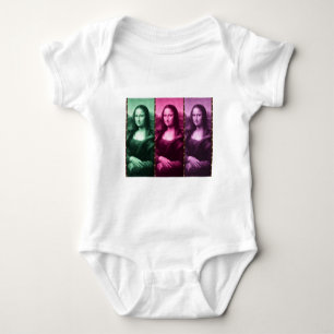 Mona Lisa Animal Print Green Pink Purple Baby Bodysuit