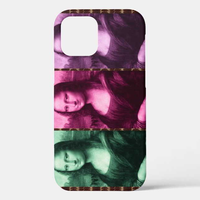 Mona Lisa Animal Print Green Pink Purple Case-Mate iPhone Case (Back)