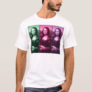 Mona Lisa Animal Print Green Pink Purple T-Shirt