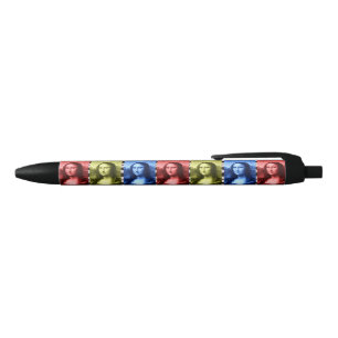 Mona Lisa Animal Print Primary Colours Black Ink Pen