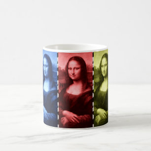 Mona Lisa Animal Print Primary Colours Coffee Mug