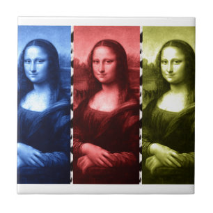 Mona Lisa Animal Print Primary Colours Tile