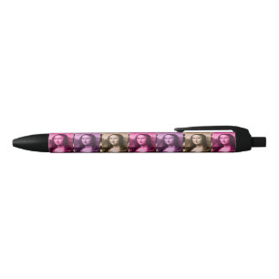 Mona Lisa Animal Print Purple Pink Chocolate Black Ink Pen