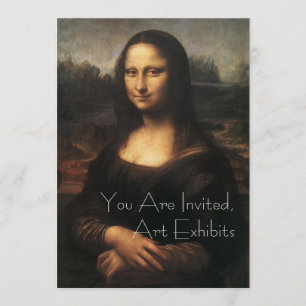 Mona Lisa Art Exhibits Invitations