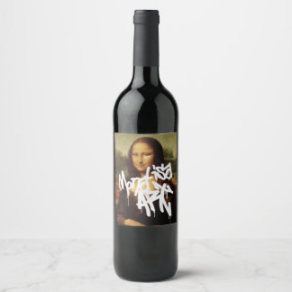 Mona Lisa Art Wine Label