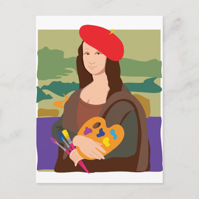 Mona Lisa Artist Postcard (Front)