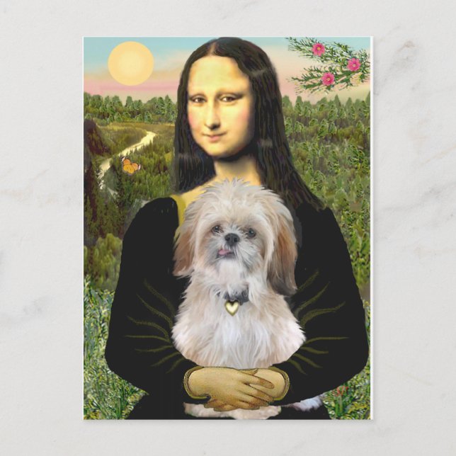 Mona Lisa - AShih Tzu (P) Postcard (Front)