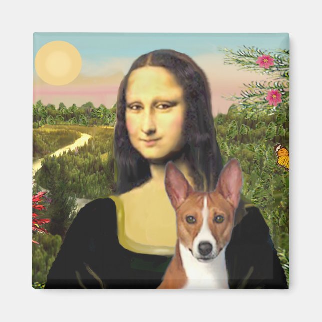 Mona Lisa - Basenji 1 Magnet (Front)