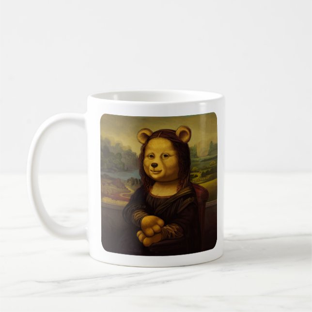Mona Lisa Bear Coffee Mug (Left)