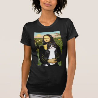 Mona Lisa - black and white cat T-Shirt
