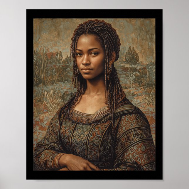 Mona Lisa Black Art Juneteenth Day Black Pride Wom Poster (Front)