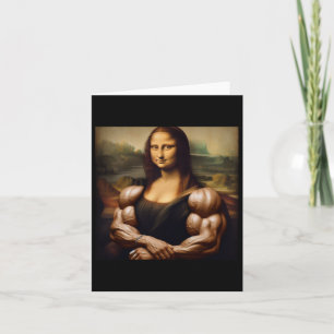 Mona Lisa Bodybuilding Funny Gift 1  Card